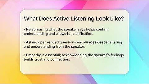 What Does Active Listening Look Like? - The Personal Growth Path