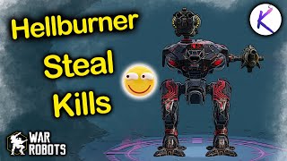 Hellburner steal kills in FFA War Robots gameplay WR Robot