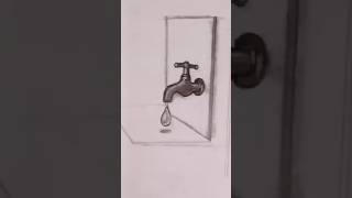 3D Water Tap Drawing 💧 | Easy 3D Pencil Drawing | Realistic Illusion Art