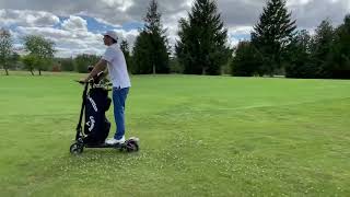 Rider Golf Bag Mounts For Your Electric Scooter. Use Your Electric Scooter On The Golf Course!