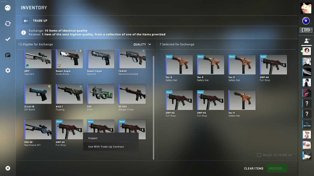 2021 Train collection Trade Up contract for pop awp