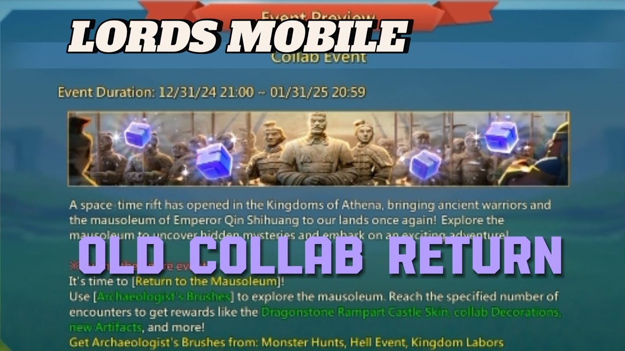 THE CLASSICS ARE BACK! Lords Mobile Old Collab Return