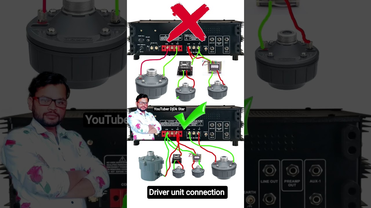 driver Unit LMT horn transformer line matching connection to amplifier 02 