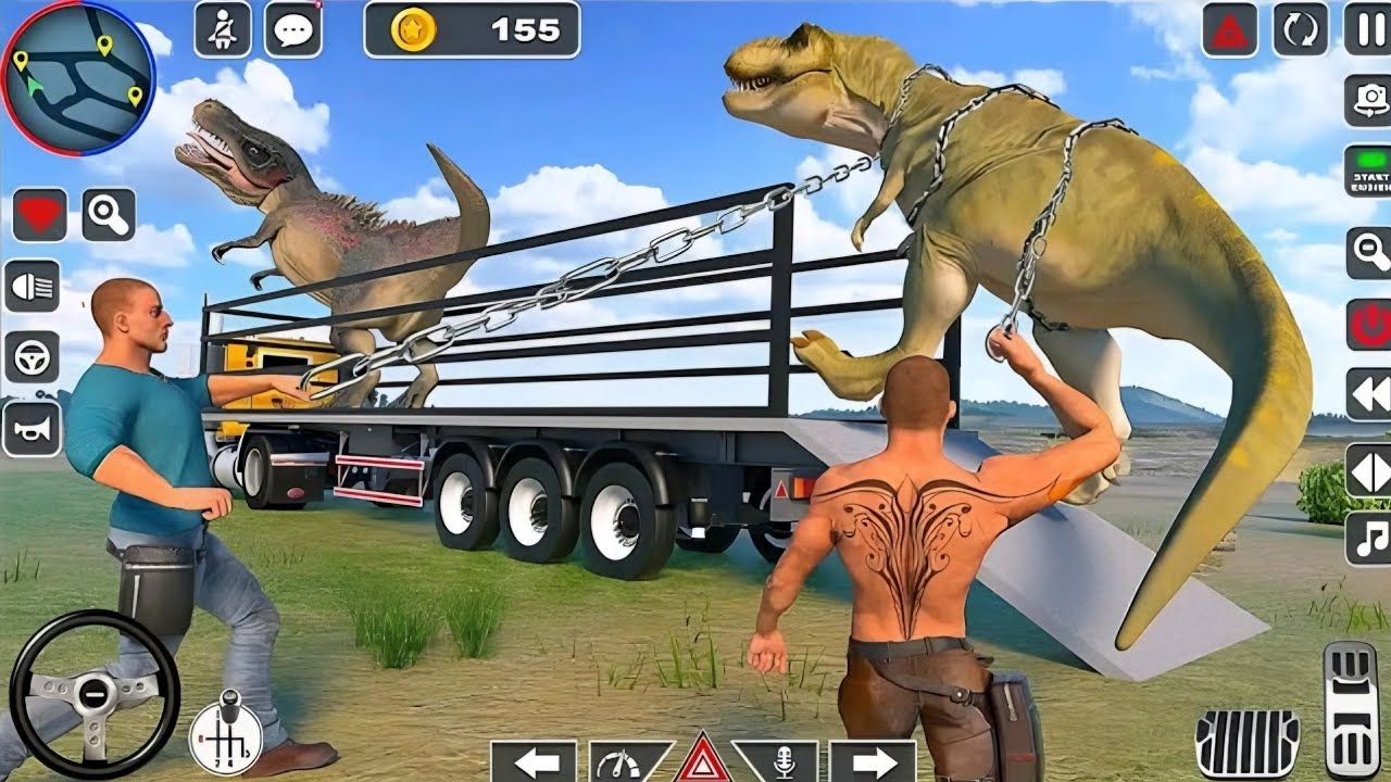 Rescue and Transport Wild Danger Dinosaur Truck Game 2025 - Android Gameplay | Dinosaur game