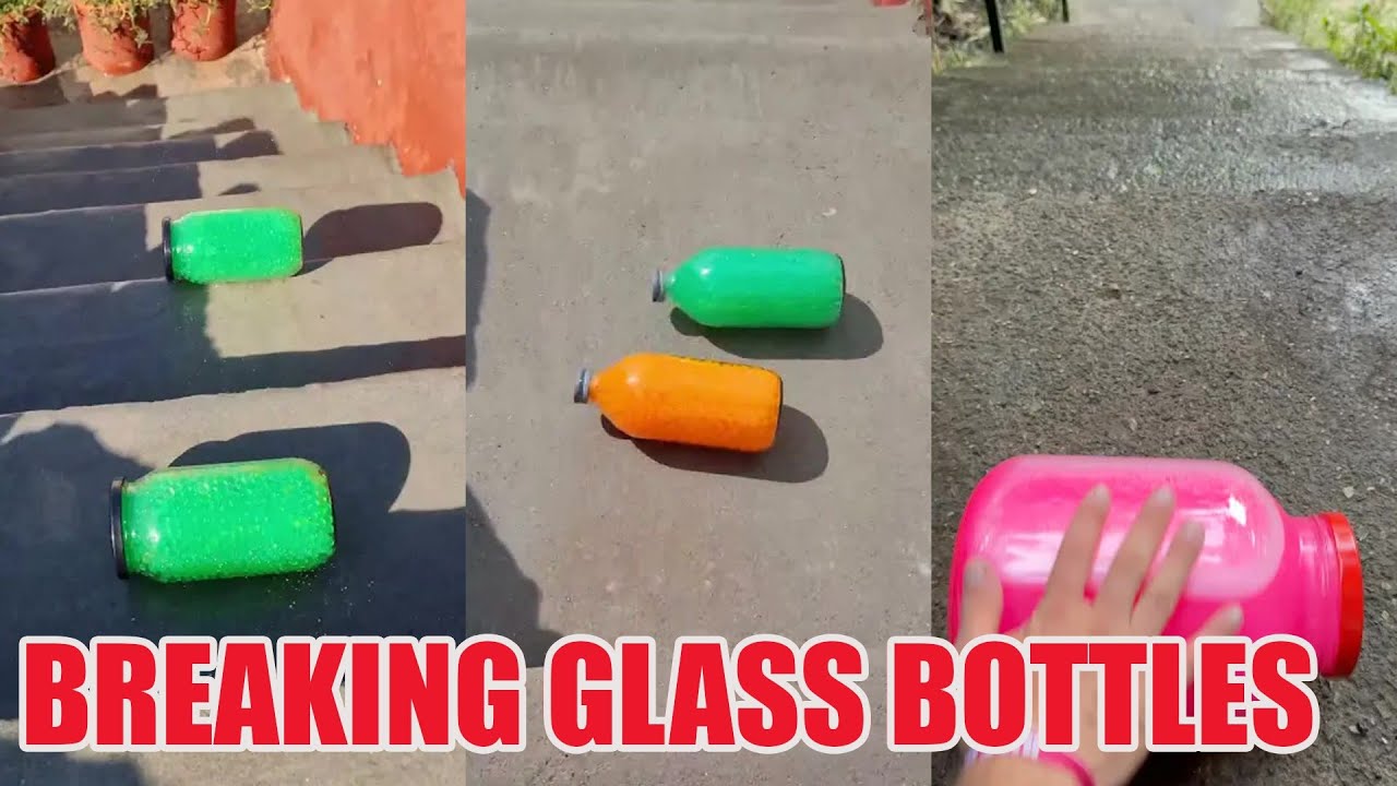 Breaking Glass Bottles & Balloon Drops 😱🔥 Crushing Crunchy & Soft Things! 