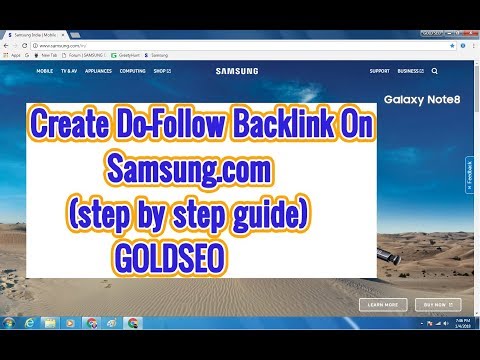 Create Do-Follow Backlink On Samsung.com (step by step guide) GOLDSEO