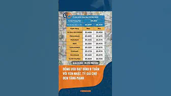 USD đạt đỉnh 8 tuần với yen Nhật, tỷ giá chợ đen tăng mạnh | Tỷ giá USD hôm nay 24/6 thumbnail