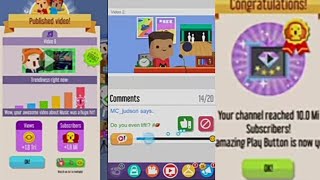 GAINING 10MILLION SUBSCRIBERS || in vlogger go viral: tuber life mod #gaming#gameplay screenshot 5