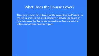 Accounting for Small Businesses Session 1 - Introduction