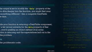 How to Fix the "Expected an array. Was supplied type object." Error in Your Dash DataTable