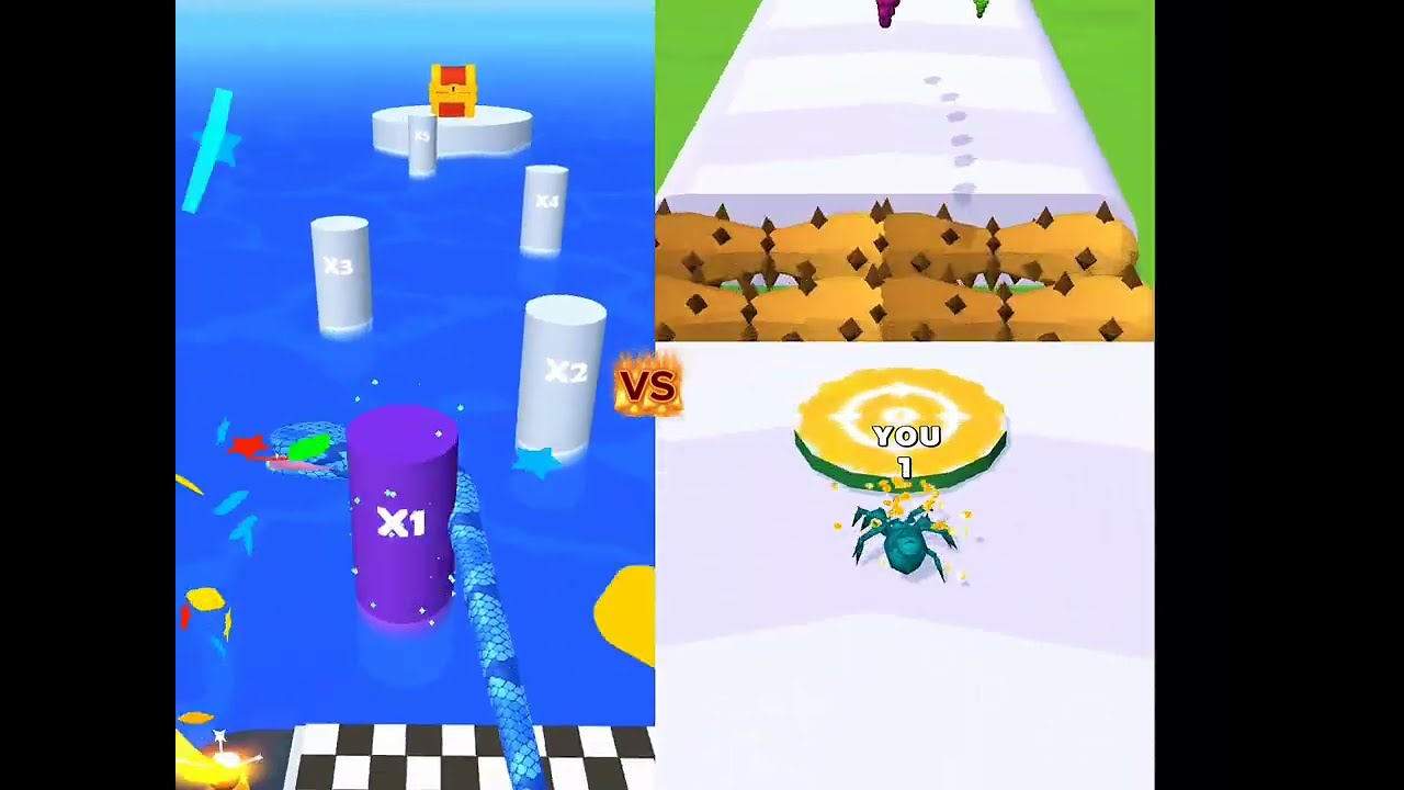 Snake run race vs spider evolution adventure in hard games, Alim miniplay 