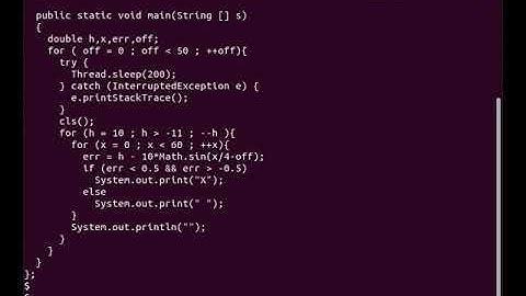 Java Program to show Scrolling Text Sine Wave.