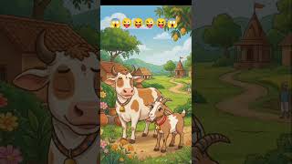 Cow and Goat fun #shorts #mynewshorts #funny #cow #goat #animals