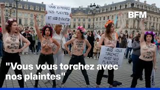 Rassemblements pour Lyhanna: des Femen mènent une action devant le ministère de la Justice
