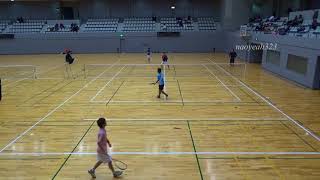 2017年 広島県インドア 一般男子 予選 大塚・五十川(福山クラブ・音戸クラブ) 対 河本・大隅(ツイスター・南観音クラブ)