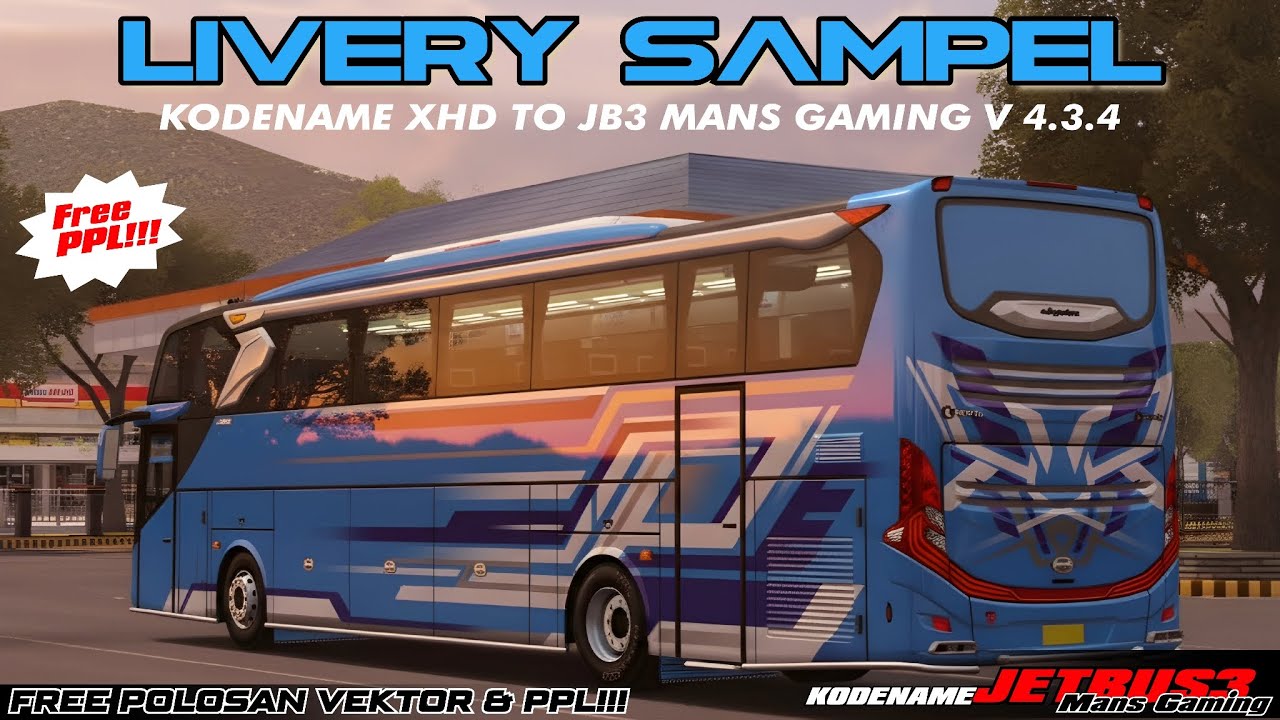 Livery Custom KD Jetbus3 Mans Gaming || free polosan vektor dan ppl‼️