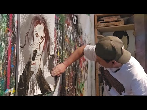Fingerpainting Ozzy