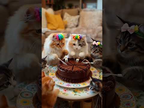 عيد ميلاد سعيد عيد ميلاد سعيد عيد ميلاد مغني موسيقى قطة رائعة تحيات عيد ميلاد قطة صغيرة