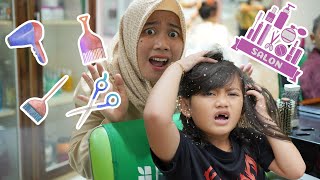 MY HEAD IS ITCHY DANDRUFF 🥵 Go To Hair Salon | Salsa and family