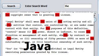 Java prog#142. Find a word in JTextArea and  Highlight It    Part-2