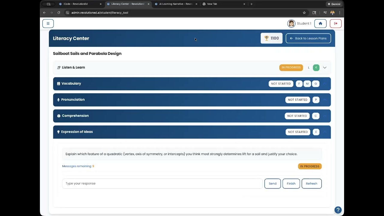 Обзор инструментов RevolutionEd для повышения грамотности и конструктора историй.