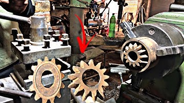 How to make taper gear centre on lathe | turning and boring | I came up with an interesting way