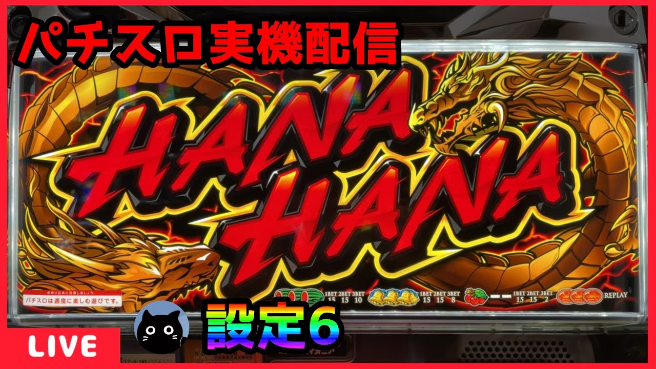 パチスロ実機配信】ツインドラゴンハナハナ‐30【設定6】 - YouTube