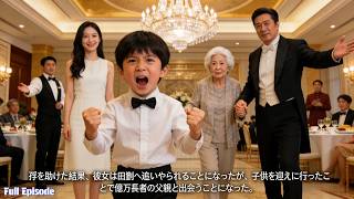 孫を助けた結果、彼女は田舎へ追いやられることになったが、子供を迎えに行ったことで億万長者の父親と出会うことになった。