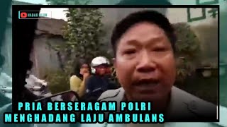 Pria Berseragam ASN Polri di Sukabumi Hadang Laju Ambulan Akhirnya Minta Maaf