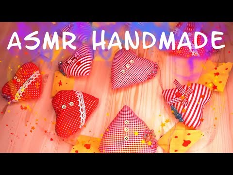 💝АСМР Шьем Гирлянду из Мягких Сердечек💖