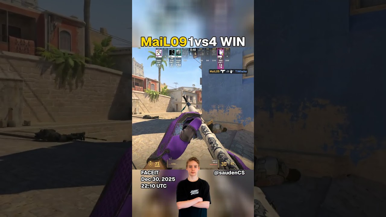 MaiL09 - 1vs4 WIN | FACEIT CS2 Highlight | Dec 30, 2025 