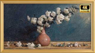 White Spring Flowers Still Life Art | Ambient Wall Art for Frame TV & Home Decor (8 Hours) screenshot 4