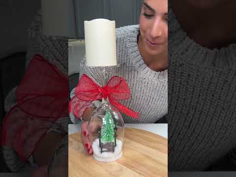Turn a wine glass into snow globe