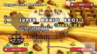 New Super Mario Bros U Deluxe - Layer Cake Desert - 3 Fire Snake Cavern