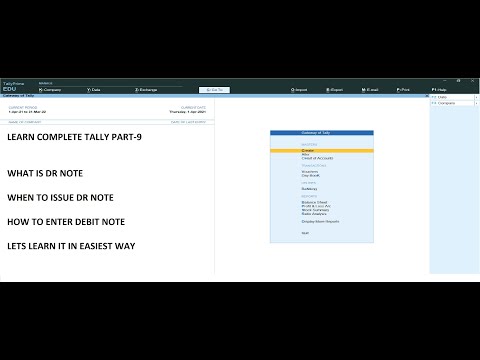 #9. DEBIT NOTE ENTRY IN TALLY PRIME
