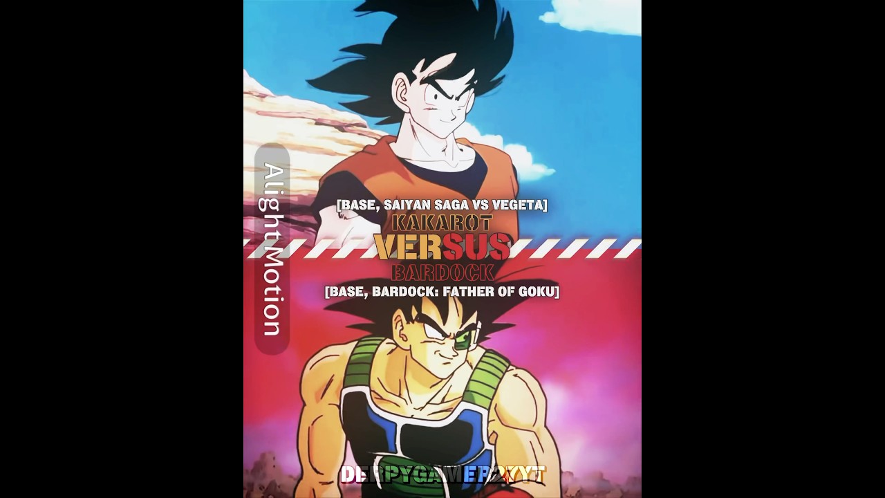 Father VS Son! Son Goku (Base Saiyan Saga) VS Bardock (Base Father of Goku) | 