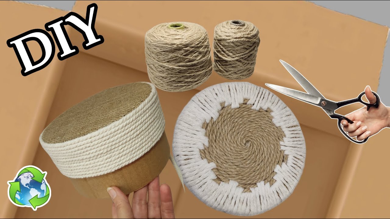 Transforming Cardboard & Jute rope! Best DIY Space-Saving Craft Idea from Waste Material  ♻️