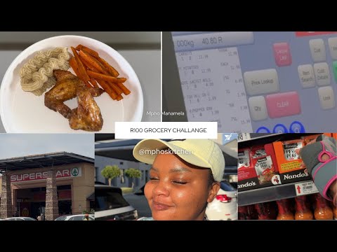 Can You Feed 3/4 People with R100?! 😱 | South African R100 🛒Grocery Challenge