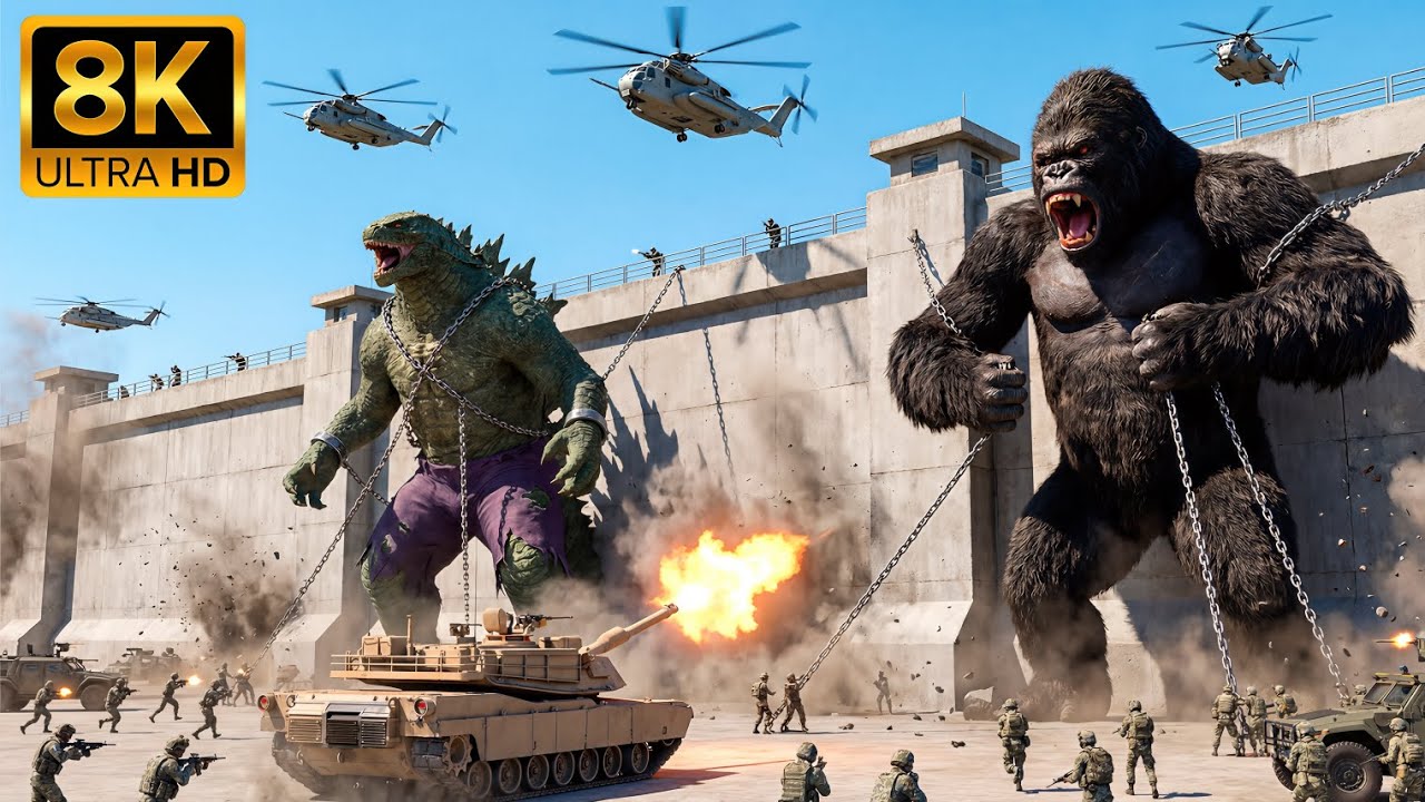 GODZILLA & KONG vs US ARMY: Epic Battle
