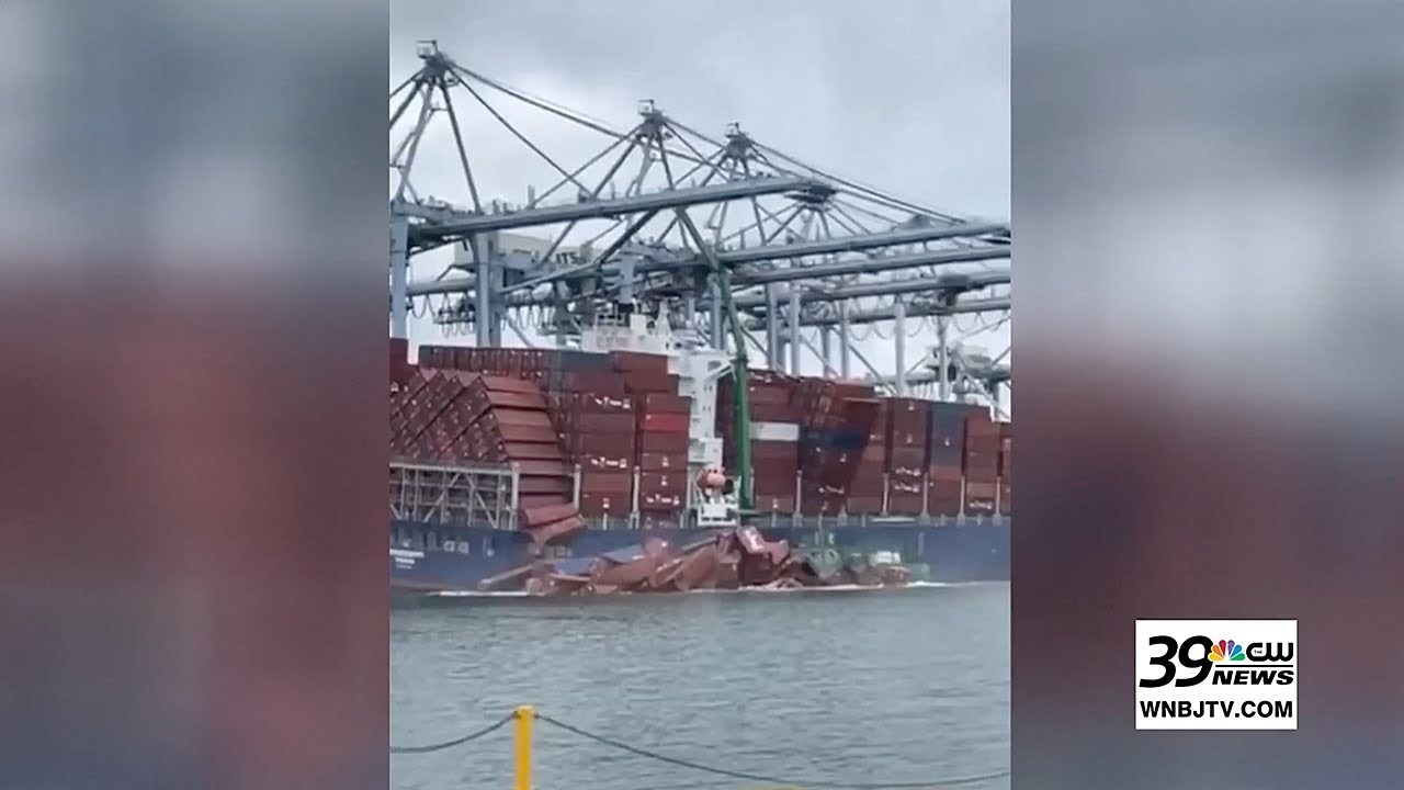 Dozens of cargo containers plunge into Long Beach waters