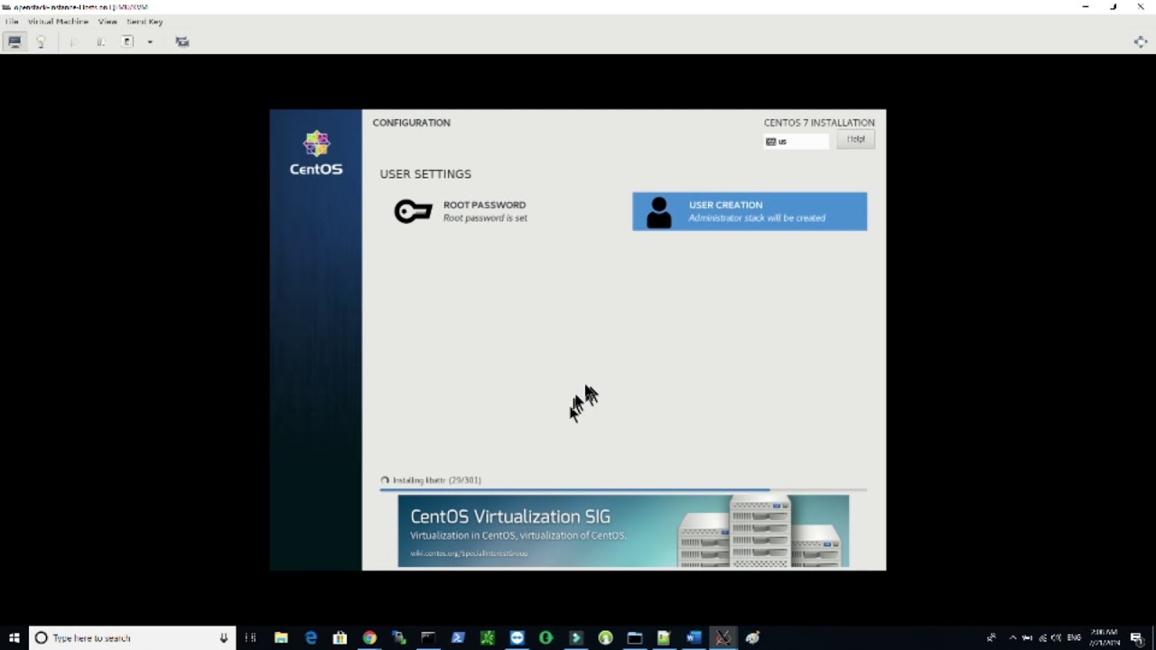 Ejemplos de Openstack - 2- Instalar CentOS 7- Minimal - YouTube