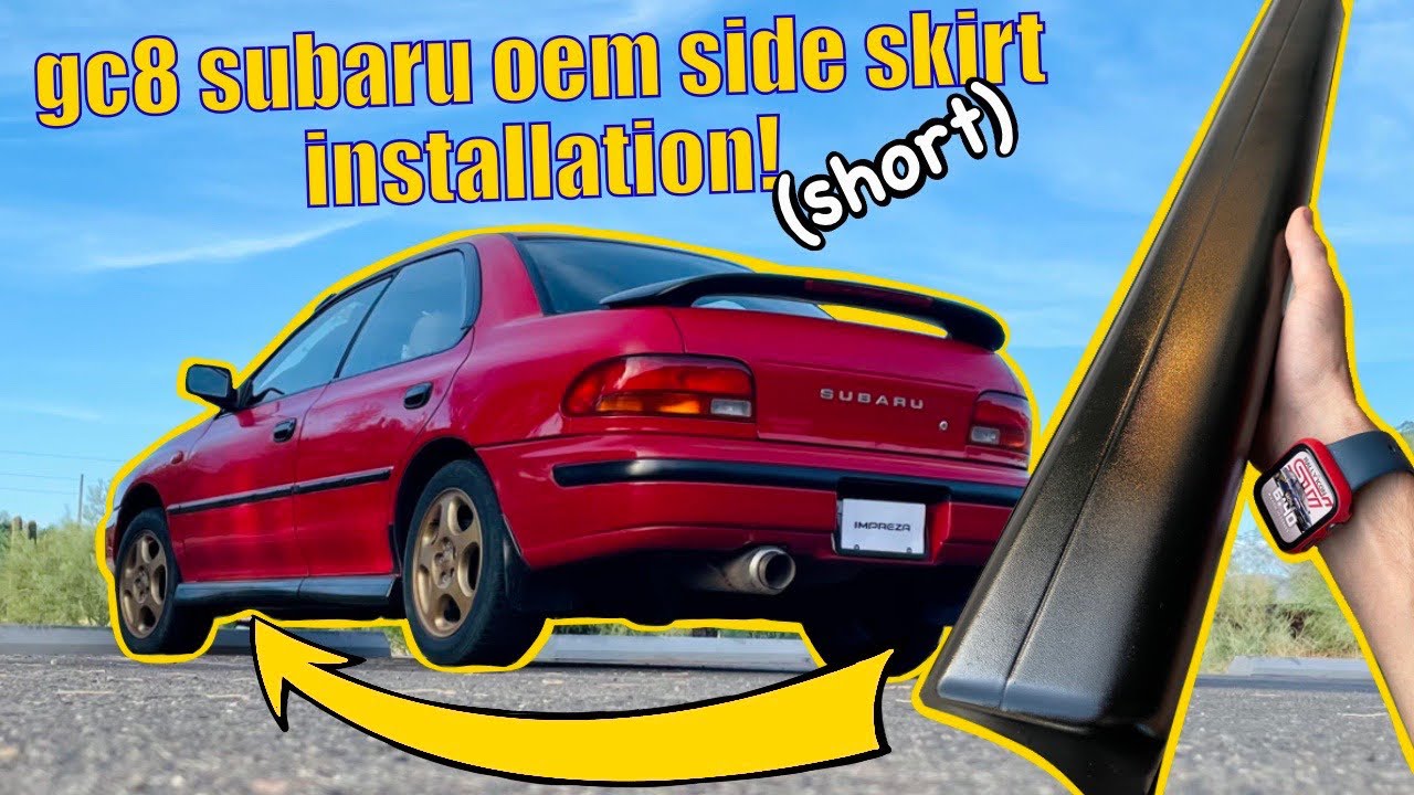 GC8 Subaru Impreza OEM Side Skirt installation! (short) - YouTube