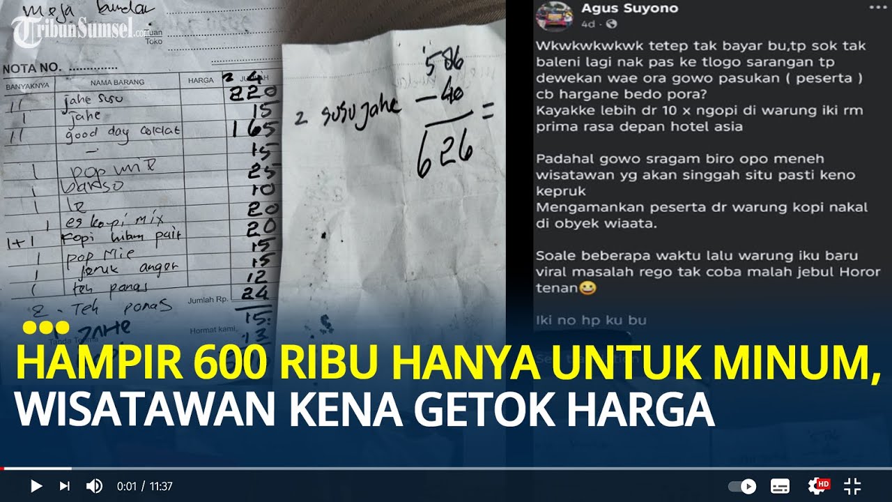 Viral Wisatawan Kena Getok Harga di Telaga Sarangan Magetan, Hampir Rp600 Ribu Hanya untuk Minum