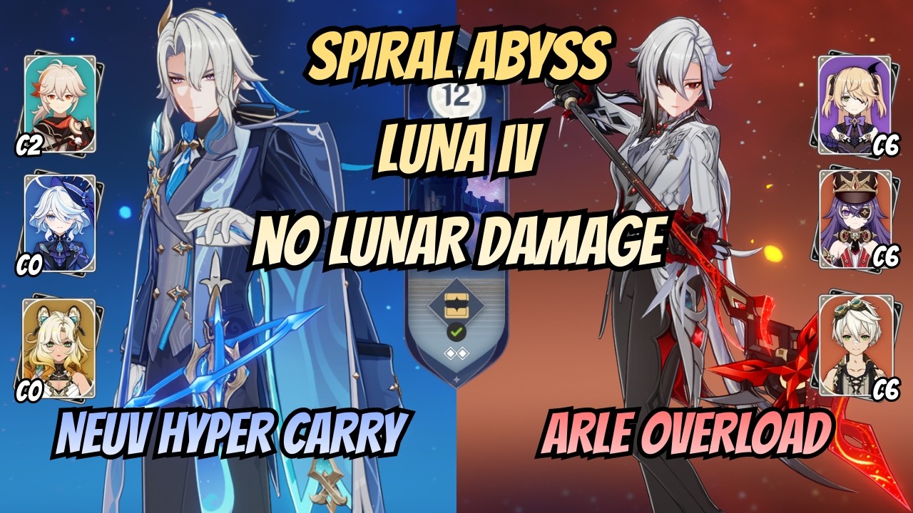 No Lunar Characters? No Problem! C0 Neuvillette & C1 Arlecchino Hard Carries Abyss Luna IV