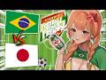 【WATCHALONG】JAPAN VS BRASIL (i love both...)【Kiara's Football Fever Frenzy】