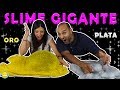 1 GALLON OF GOLD SLIME VS 1 GALLON OF SILVER SLIME. HACEMOS SLIME GIGANTE