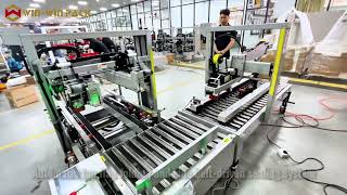 WIN-WIN PACK Automatic Servo Flap Folding Carton Sealer with Corner Side Sealing #cartonsealer Net Worth