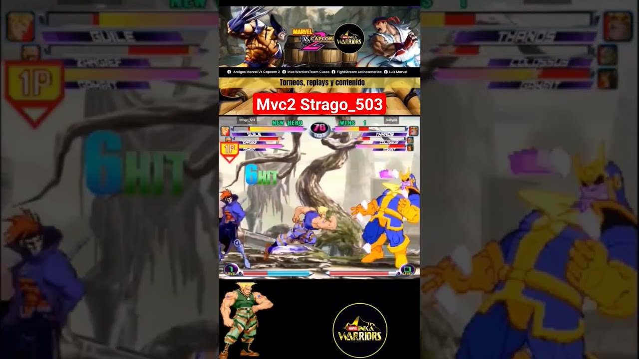 Mvc2: Strago_503 - Guile Flashy corner combo with Gambit alpha assist