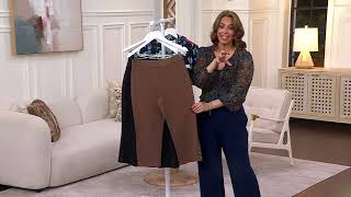 Susan Graver Weekend Premium Stretch Slim Leg Capri Pant with Buttons on QVC