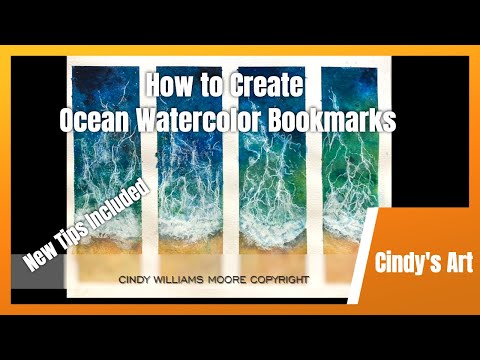 ocean resin bookmark full tutorial (without mold)my resin crafts